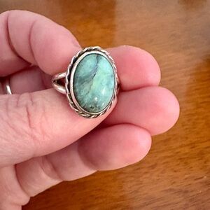 Navajo sterling silver ring with Variscite